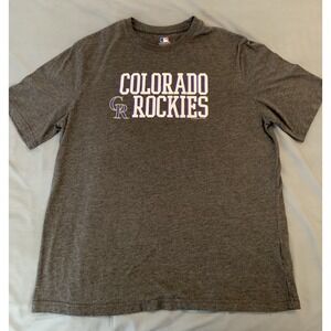 MLB Colorado Rockies Genuine Merchandise Short Sleeve Tee-Shirt Men's‎ XL Gray